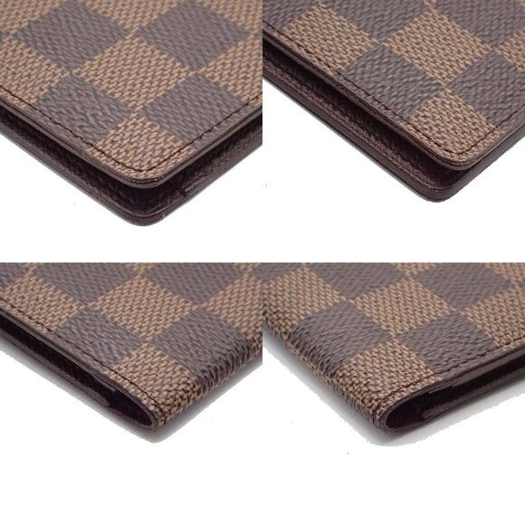 LOUIS VUITTON Porte Valeurs Cartes Credit Damier Leather Brown N61823 07EF445 - Picture 7 of 15
